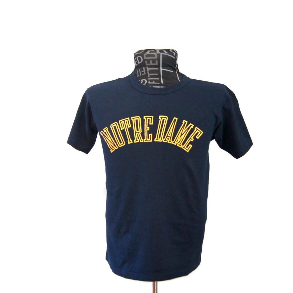 Vintage 80s Champion Notre Dame T-shirt Single Stitch Cotton Made in USA